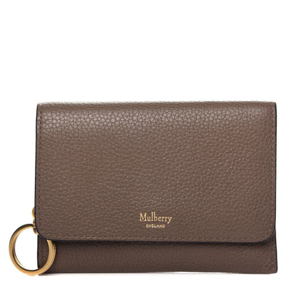 Mulberry Small Classic Grain Continental Key Coin Pouch Clay 1 of 8