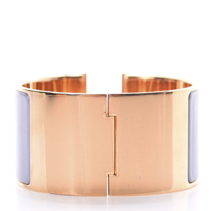 Hermes Enamel Extra Wide Clic Clac H Bracelet GM Bleu Lin 2 of 3