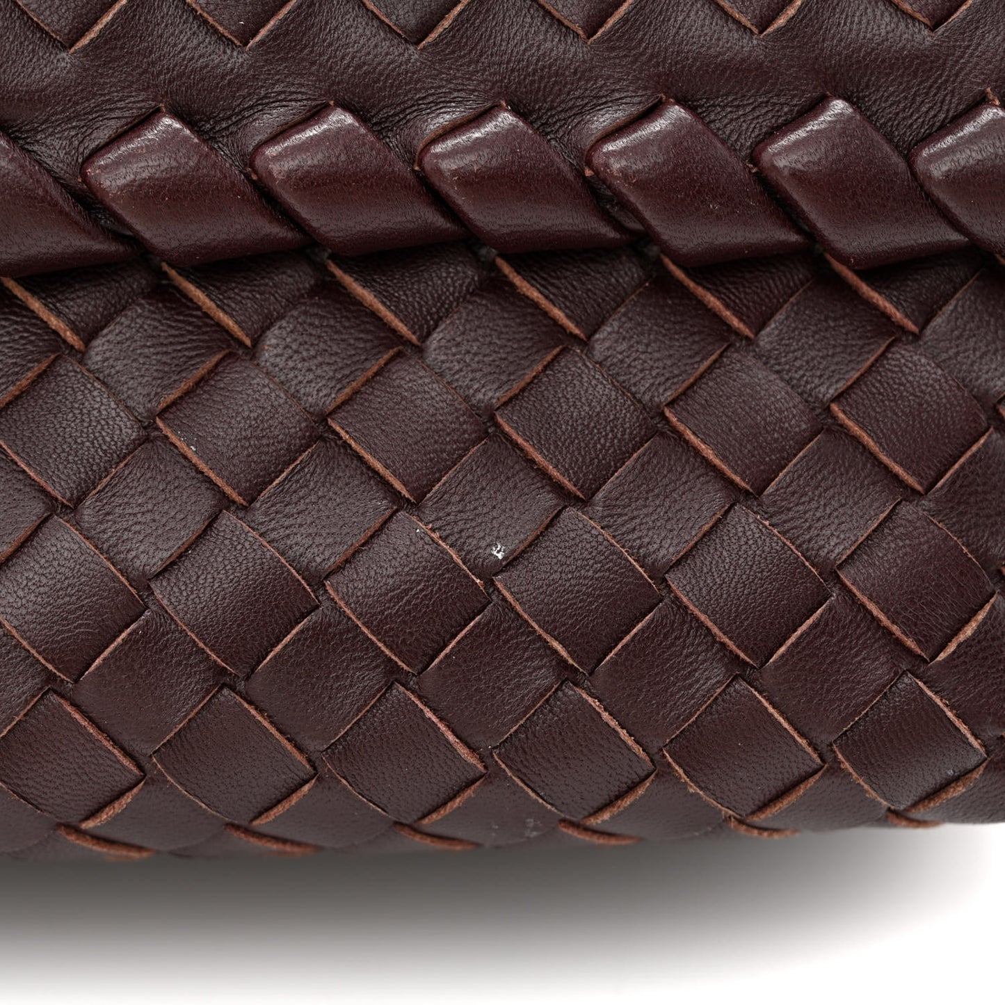 Nappa Intrecciato Baby Olimpia Shoulder Bag Dark Barolo