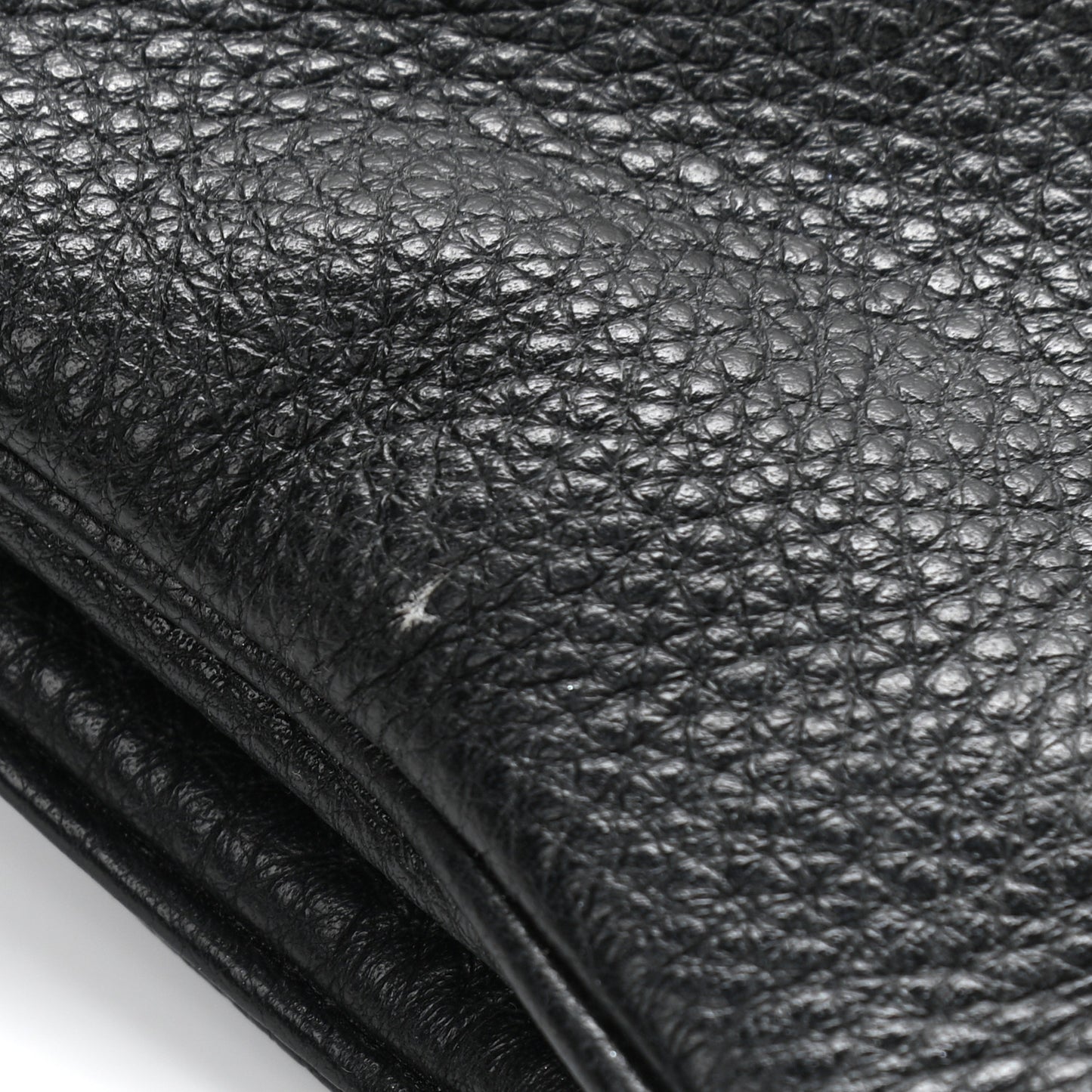 Vitello Daino Double Zip Crossbody Bag Black