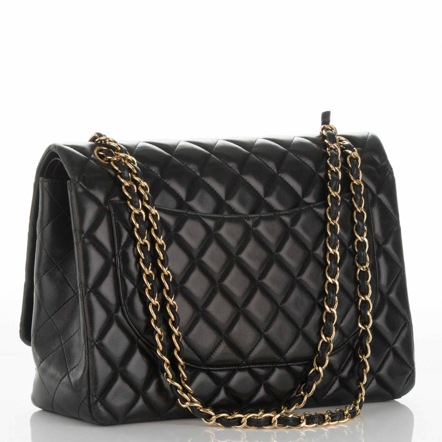 Chanel Lambskin Quilted Maxi Double Flap Black 3 of 9