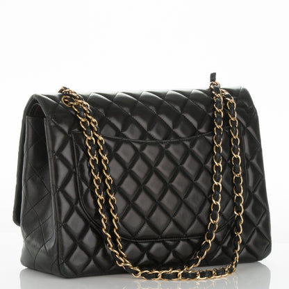 Chanel Lambskin Quilted Maxi Double Flap Black 3 of 9