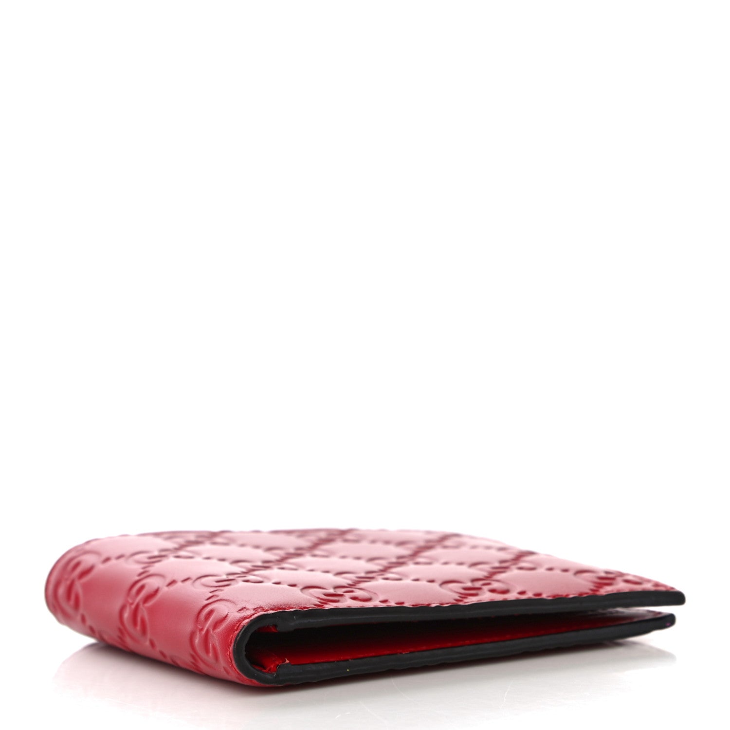Gucci Guccissima Bi-Fold Wallet Red 4 of 10
