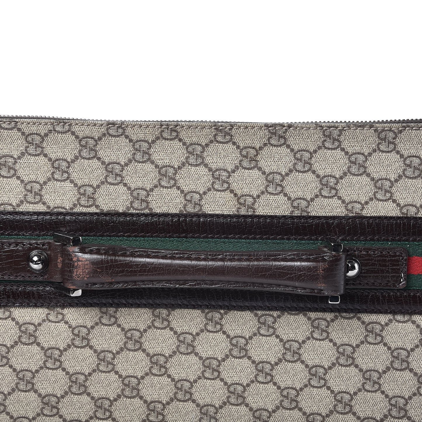GG Plus Monogram Large Web Trolley Brown