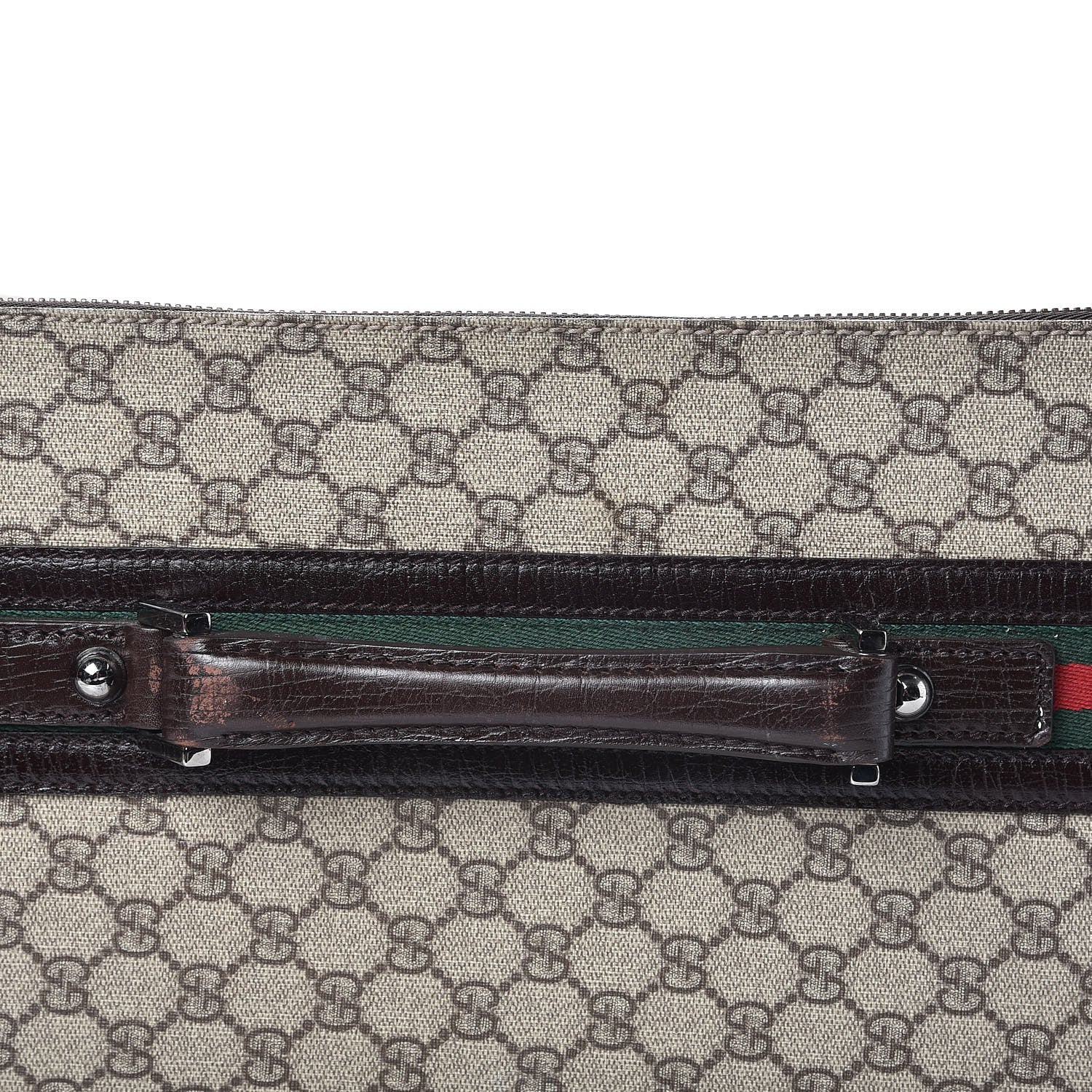 Gucci GG Plus Monogram Large Web Trolley Brown 17 of 26