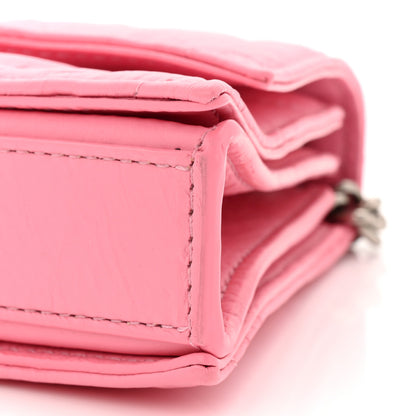 Balenciaga Crushed Calfskin Quilted XS Crush Chain Bag Sweet Pink 9 of 10