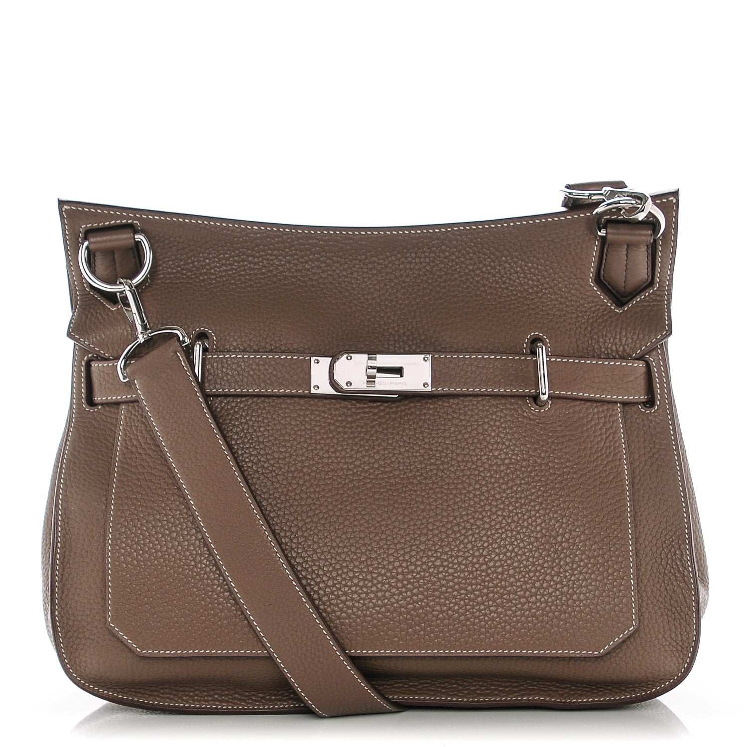 Hermes Taurillon Clemence Jypsiere 34 Etoupe 1 of 7