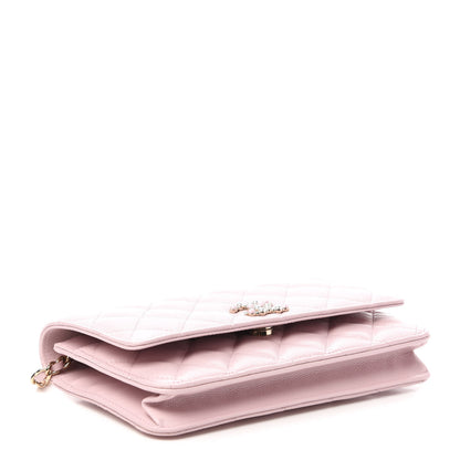 Chanel Caviar Quilted Coco Candy Wallet On Chain WOC Light Pink 4 of 12