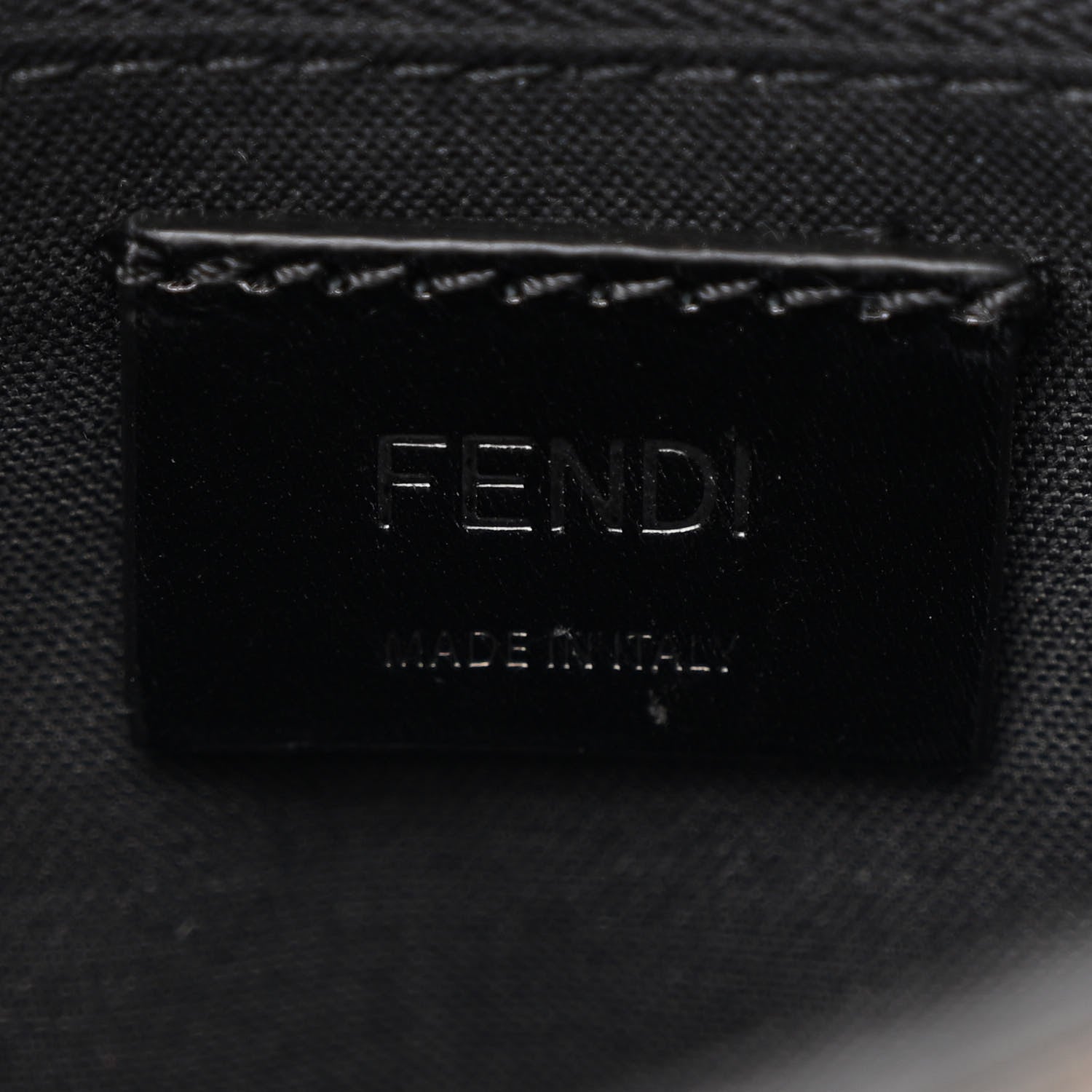 Fendi Glazed Fabric Cotton Vitello King Aura FF 1974 Baguette Belt Pouch Tobacco Moro Sand Black 6 of 10
