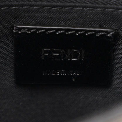 Fendi Glazed Fabric Cotton Vitello King Aura FF 1974 Baguette Belt Pouch Tobacco Moro Sand Black 6 of 10