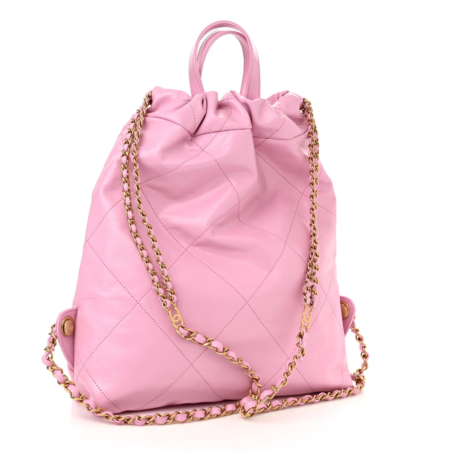 Chanel Shiny Calfskin Quilted Chanel 22 Backpack Lilac 2 of 9