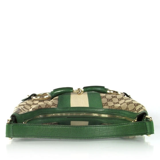 Monogram Large Horsebit Web Shoulder Bag