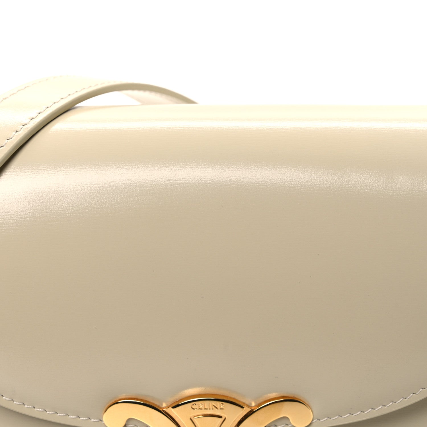 Celine Shiny Calfskin Triomphe Besace Clea Pebble 9 of 11