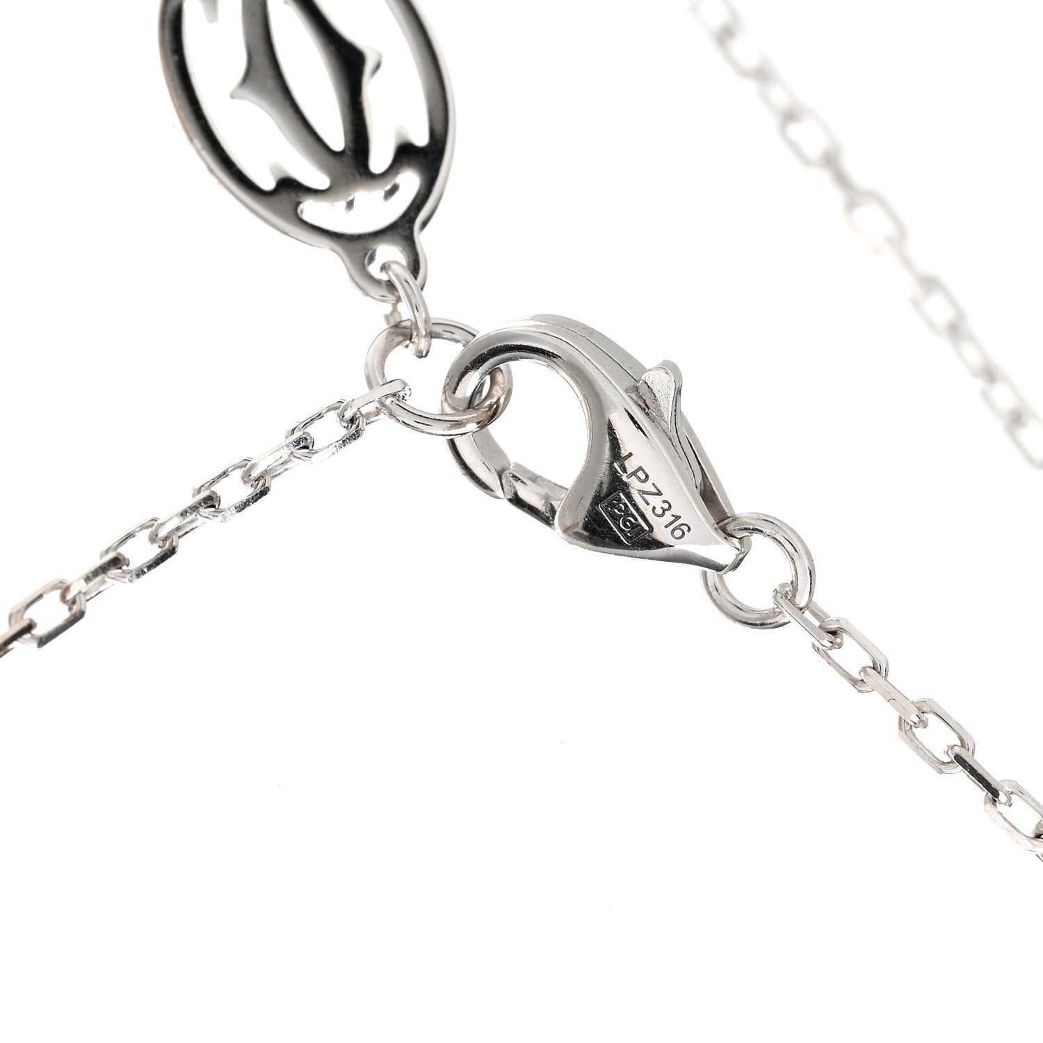 Cartier 18K White Gold Diamond LM D'Amour Pendant Necklace 4 of 4