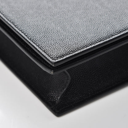 Saint Laurent Grain De Poudre Classic Monogram Kate Clutch Black 9 of 9