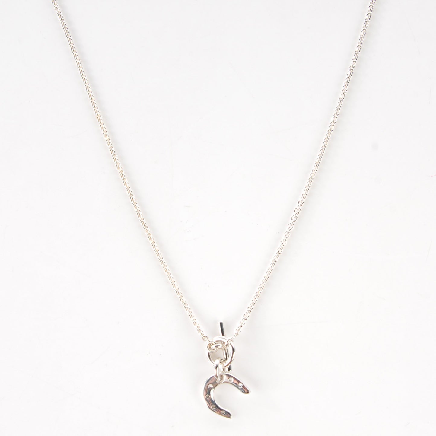 Sterling Silver Horseshoe Toggle Necklace
