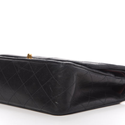 Chanel Lambskin Quilted Medium Double Flap Black 7 of 10