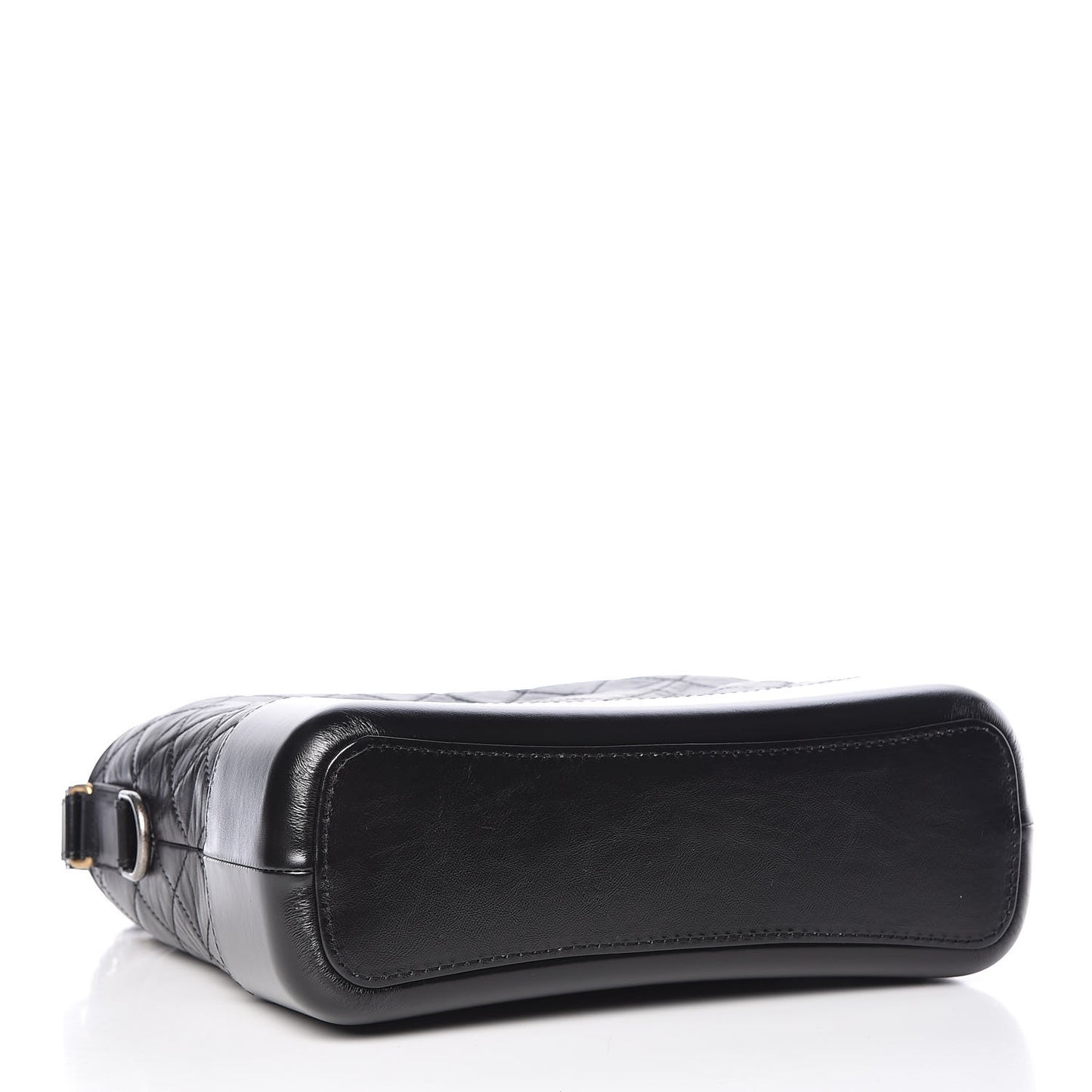 Aged Calfskin Quilted Medium Gabrielle Hobo Black