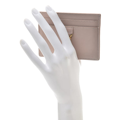 Saint Laurent Calfskin Monogram Credit Card Case Nude 2 of 11