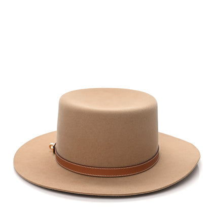 Hermes Rabbit Felt Hampton Hat 57 Beige Camel 3 of 9