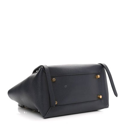 Celine Drummed Calfskin Mini Belt Bag Navy 4 of 12