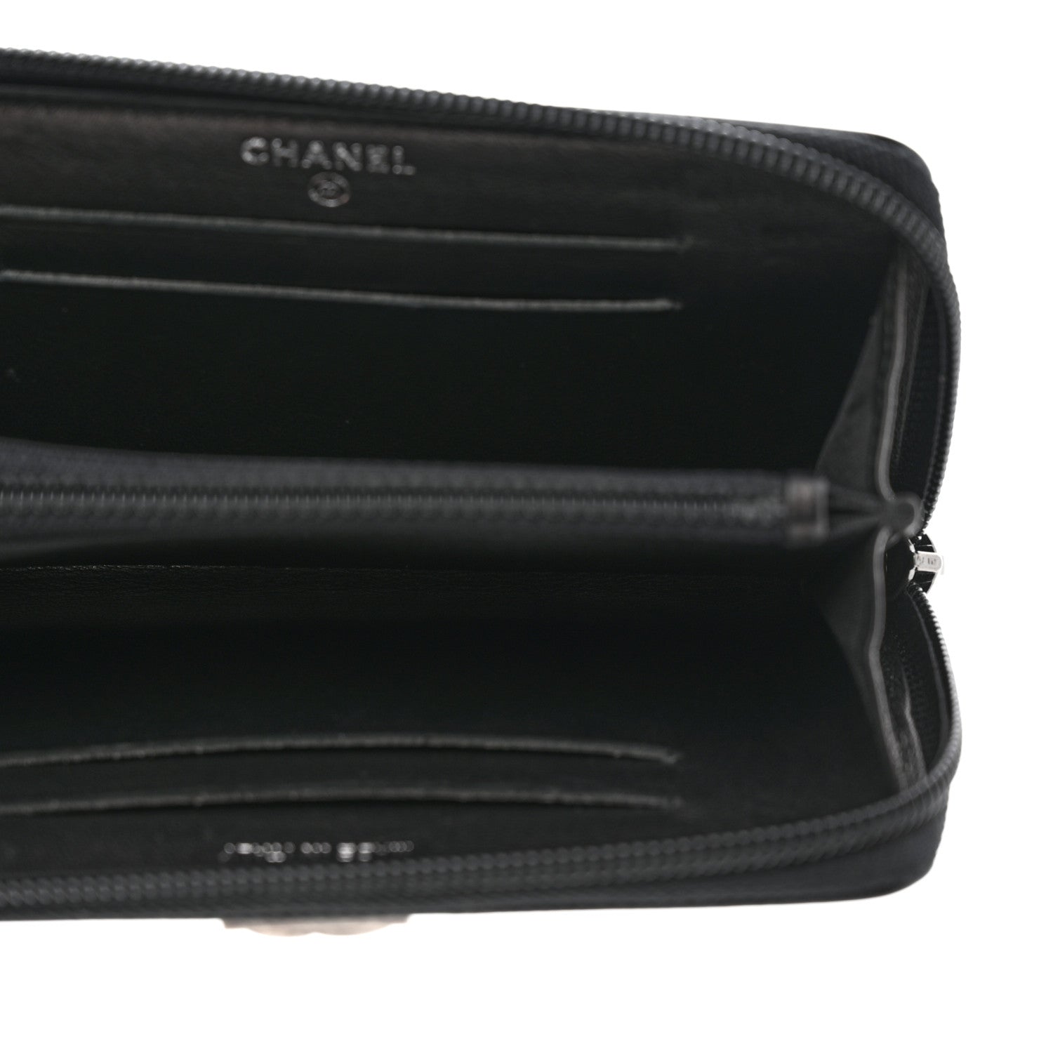 Chanel Caviar Quilted Small Boy Zip Around Wallet Black 6 of 9