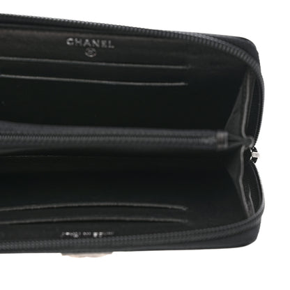Chanel Caviar Quilted Small Boy Zip Around Wallet Black 6 of 9