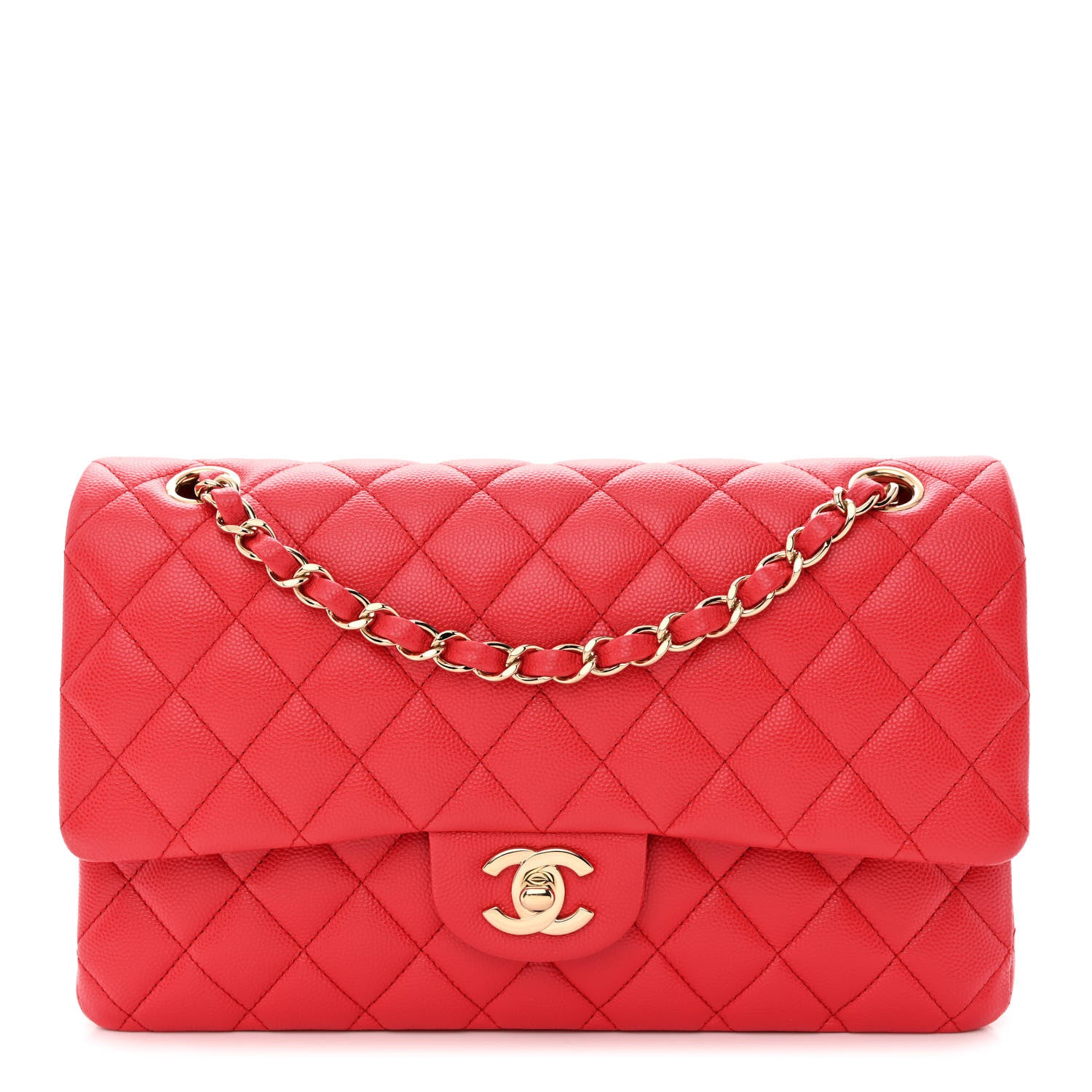 Chanel Caviar Quilted Medium Double Flap Red 1 of 11
