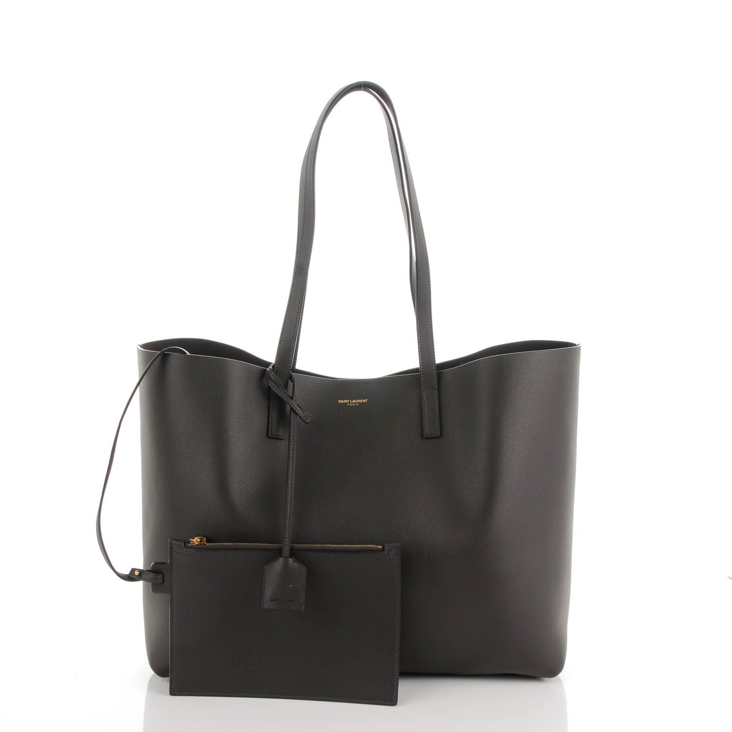 Calfskin Large Shopping Tote Dark Grey