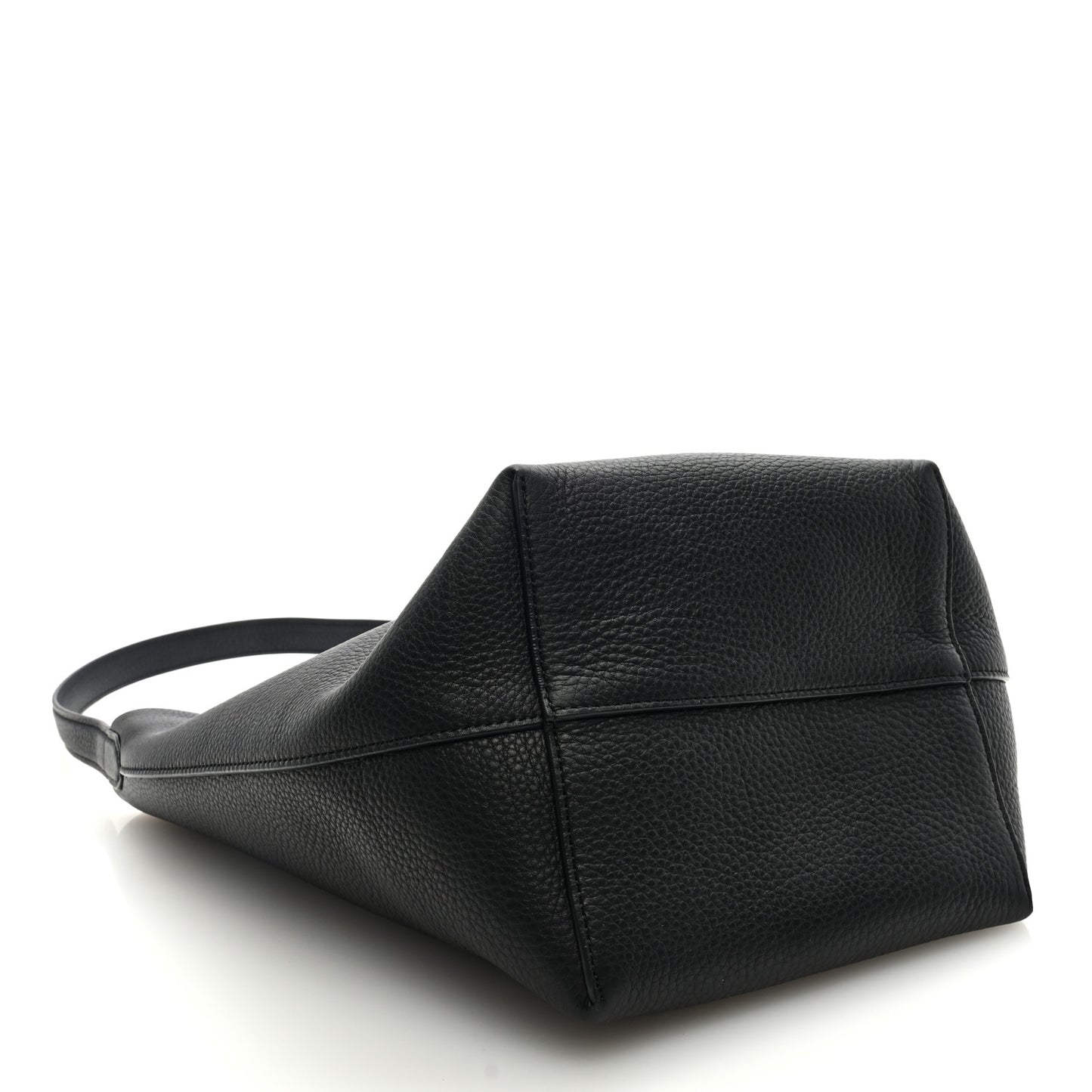 Grained Calfskin Medium N/S Park Tote Black