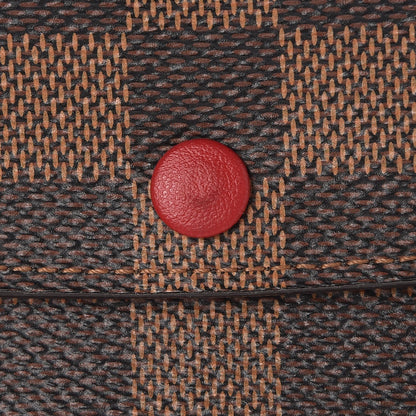 Louis Vuitton Damier Ebene Emilie Wallet Red 8 of 8