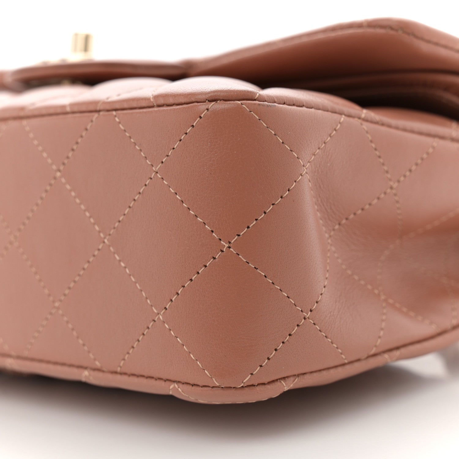 Chanel Lambskin Quilted Small Double Flap Brown 10 of 12