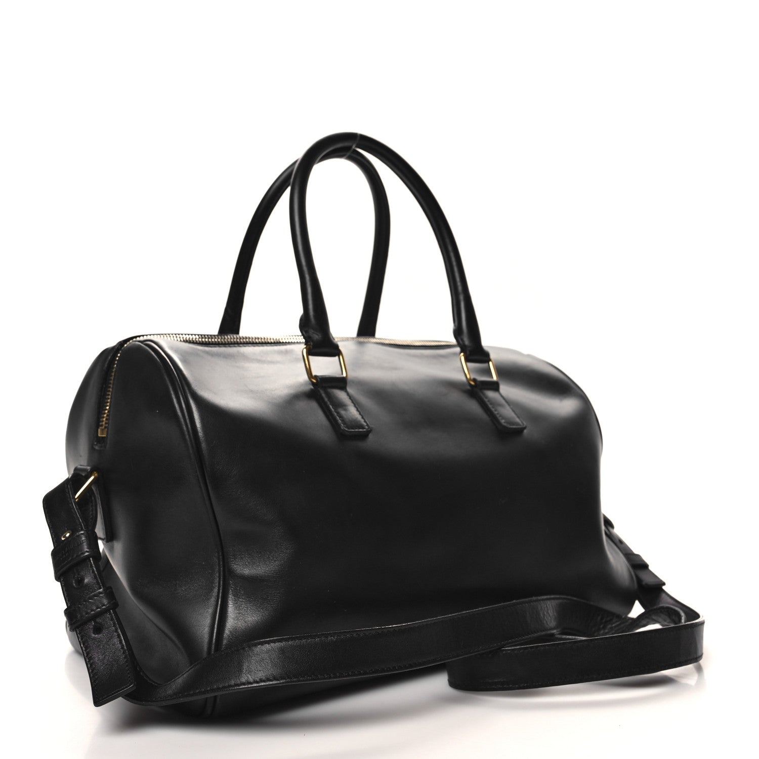 Saint Laurent Calfskin Classic Duffle 6 Black 3 of 15