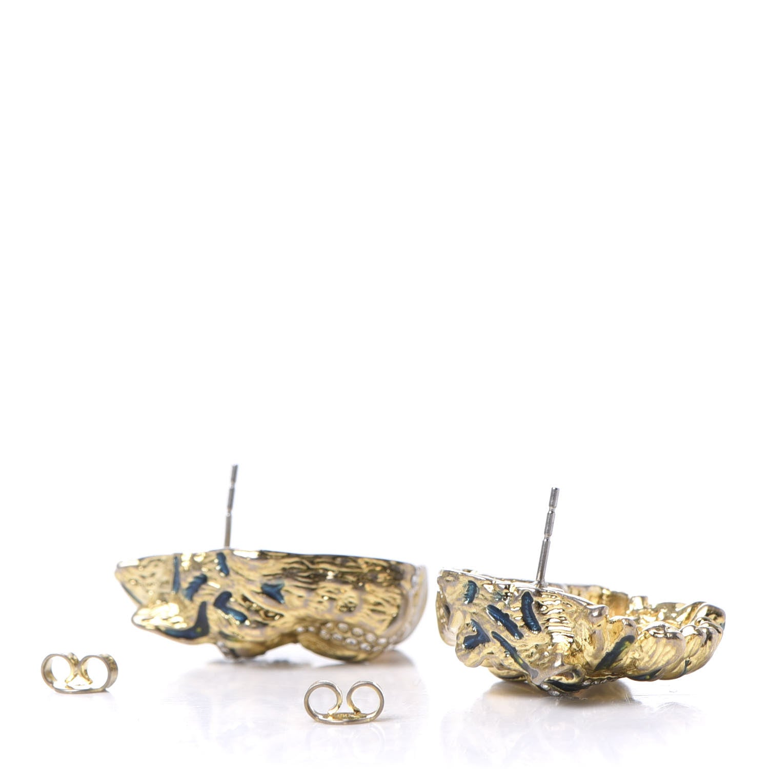 Gucci Crystal Rajah Earrings Gold 3 of 5