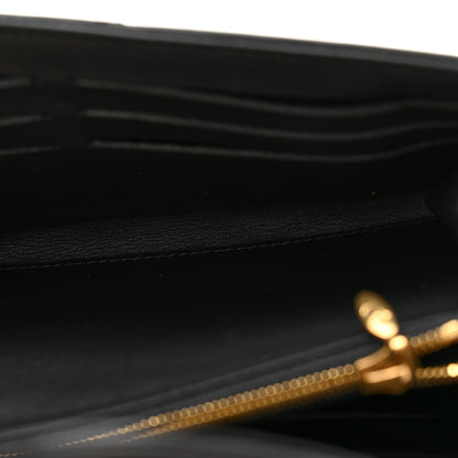 Louis Vuitton Calfskin Love Lock New Wave Long Wallet Black 5 of 11
