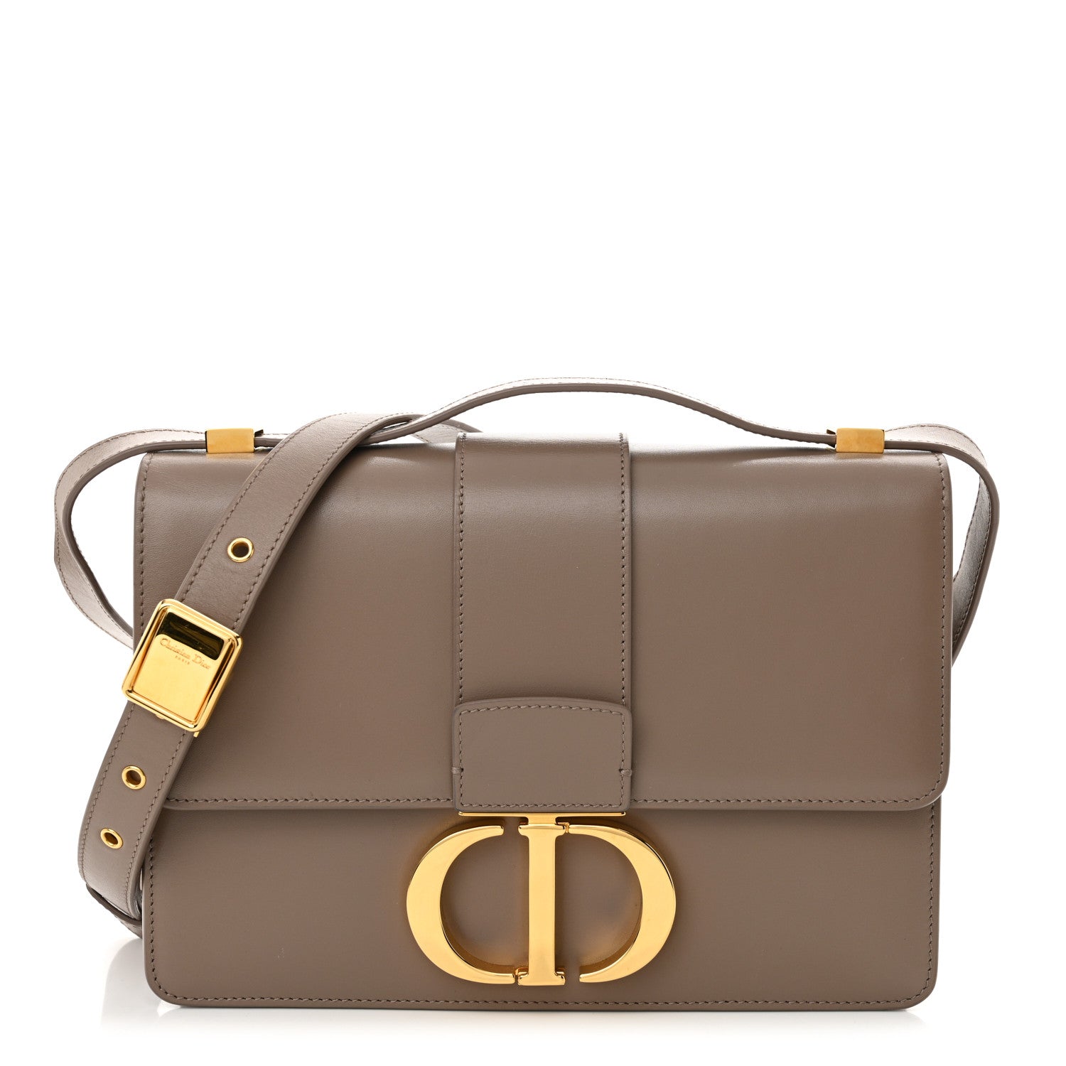 Christian Dior Box Calfskin 30 Montaigne Flap Bag Raw Beige 1 of 11