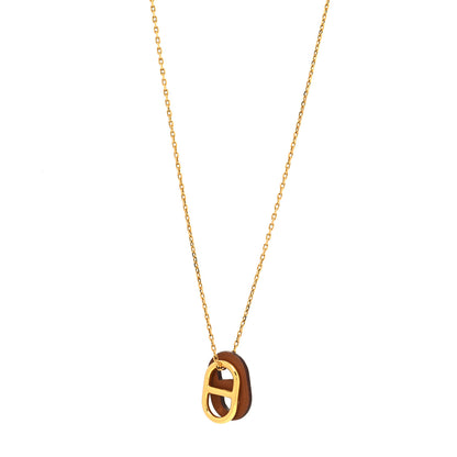 Hermes Swift O'Maillon Pendant Necklace Gold 1 of 6