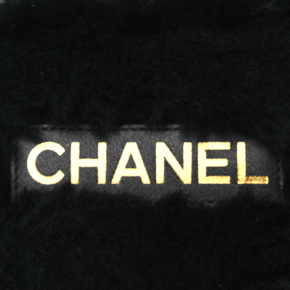Chanel Shearling CC Flat Mules 41 Black 9 of 17