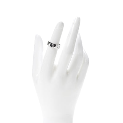 Cartier 18K White Gold 3 Diamond 5.5mm LOVE Ring 48 4.5 2 of 5