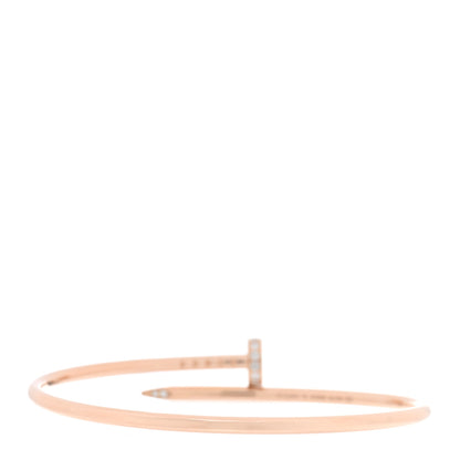 Cartier 18K Pink Gold Diamond Small Juste Un Clou Bracelet 16 2 of 4