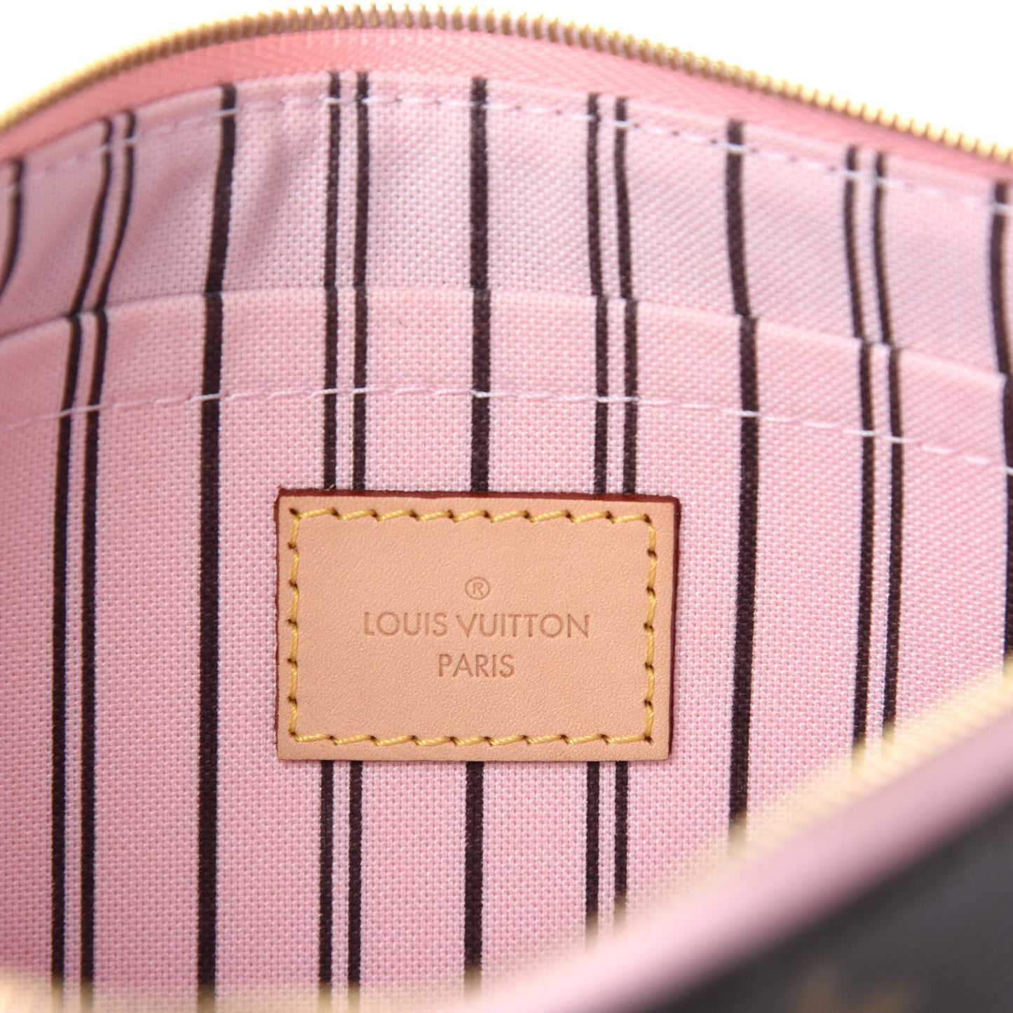 Monogram Neverfull MM GM Pochette Rose Ballerine