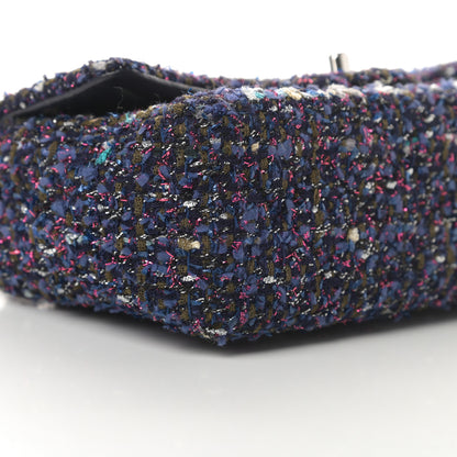 Chanel Tweed Quilted Mini Rectangular Flap Blue Purple Khaki Pink 9 of 11