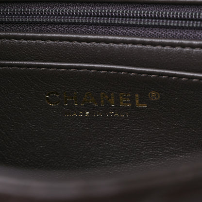 Chanel Lambskin Quilted Mini Top Handle Rectangular Flap Dark Brown 6 of 11