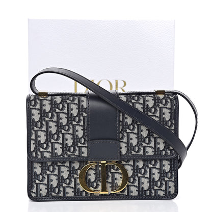 Christian Dior Oblique 30 Montaigne Flap Bag Blue 10 of 10
