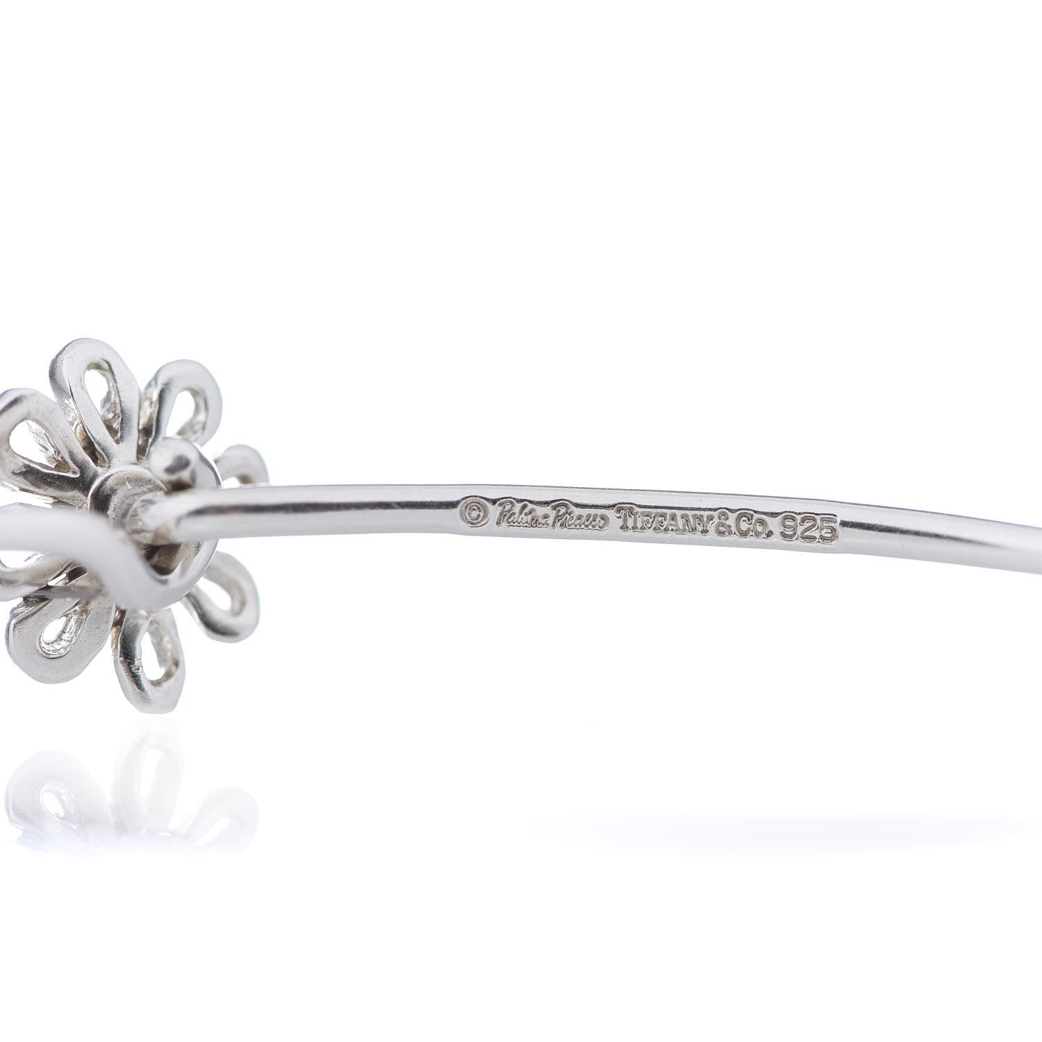 Tiffany Sterling Silver 18K Yellow Gold Paloma Picasso Daisy Bangle Bracelet 4 of 4