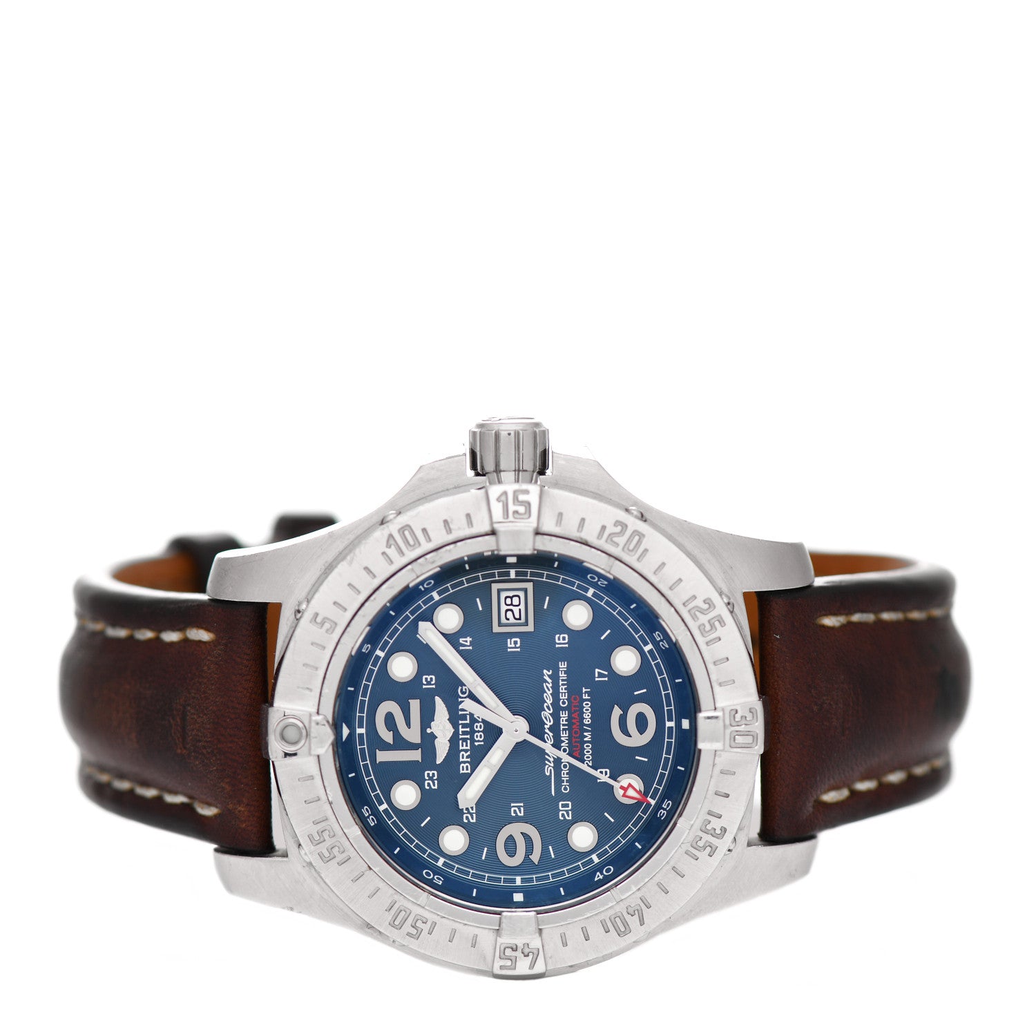 Breitling Stainless Steel Calfskin 44mm Superocean Steelfish Automatic Watch Blue A17390 2 of 4
