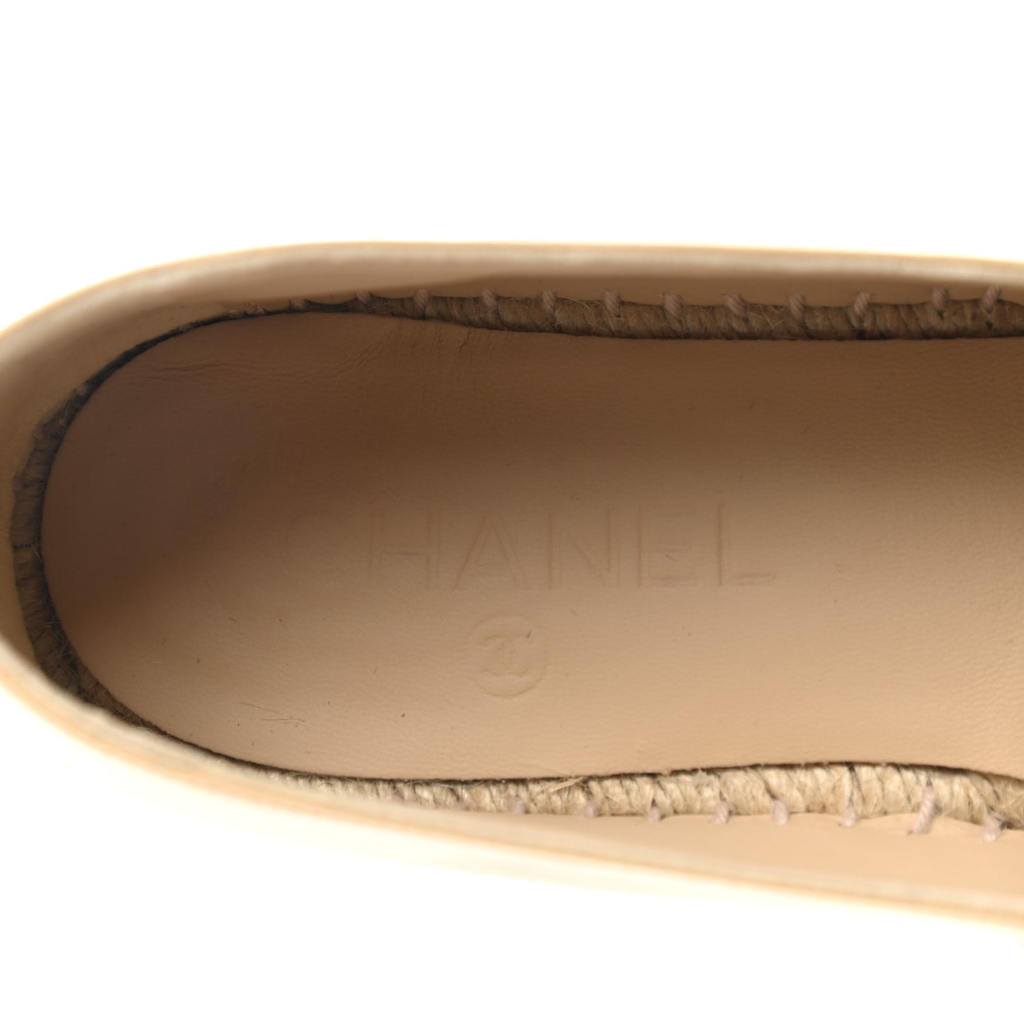 Lambskin CC Espadrilles 39 Beige Black