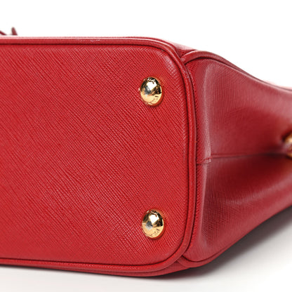 Prada Saffiano Small Galleria Double Zip Tote Fuoco 7 of 12