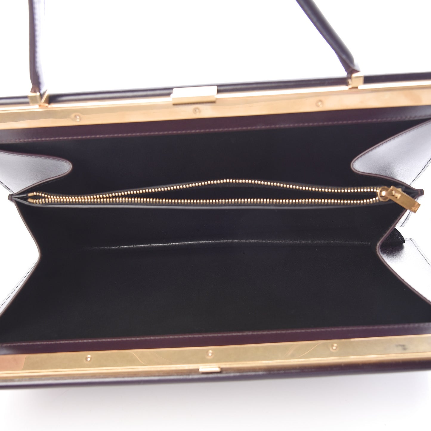Patina Box Calfskin Medium Clasp Bag Velvet