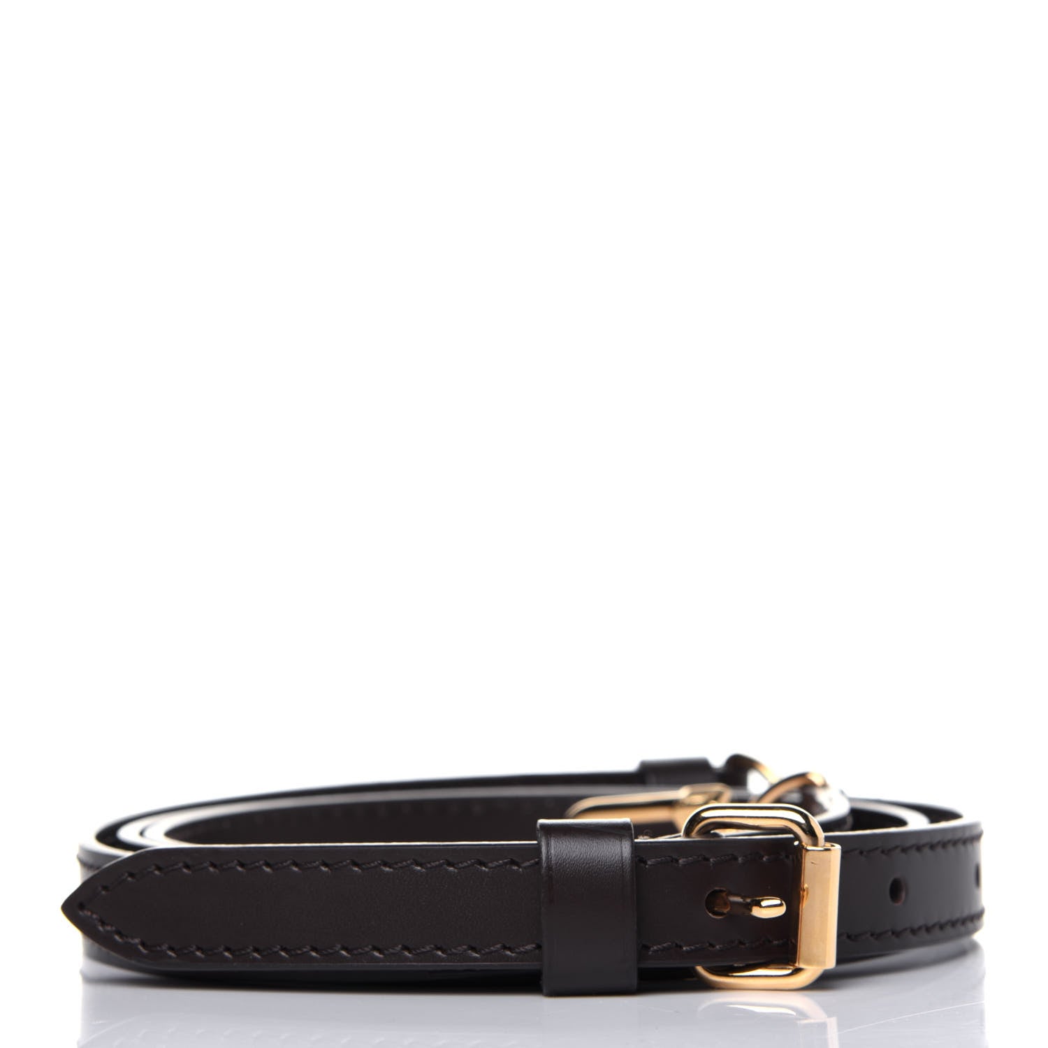 Louis Vuitton Calfskin 16mm Adjustable Shoulder Strap Brown 2 of 5